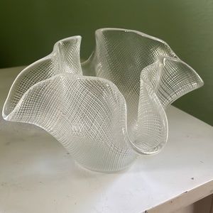 Vintage IVV Crystal Scalloped Ribbon Bowl
Made in Italy
Boho‎ Chic Table Decor